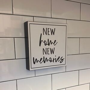 New Home New Memories Wall Art - Black and White